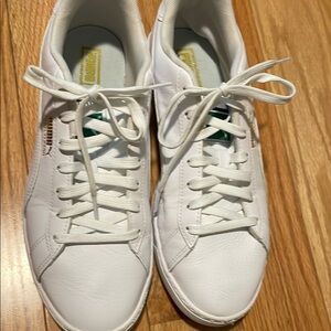 Puma Match Star White and Gold Sneakers